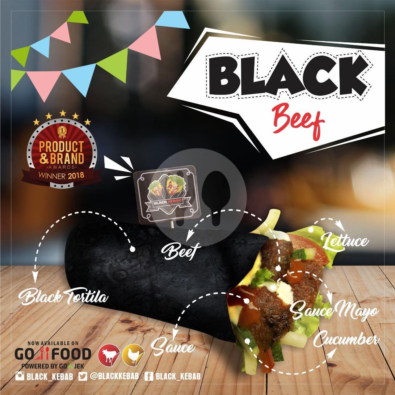 Jumbo Triple Cheese Kebab Free Oregano menu Black Kebab, Sonosewu