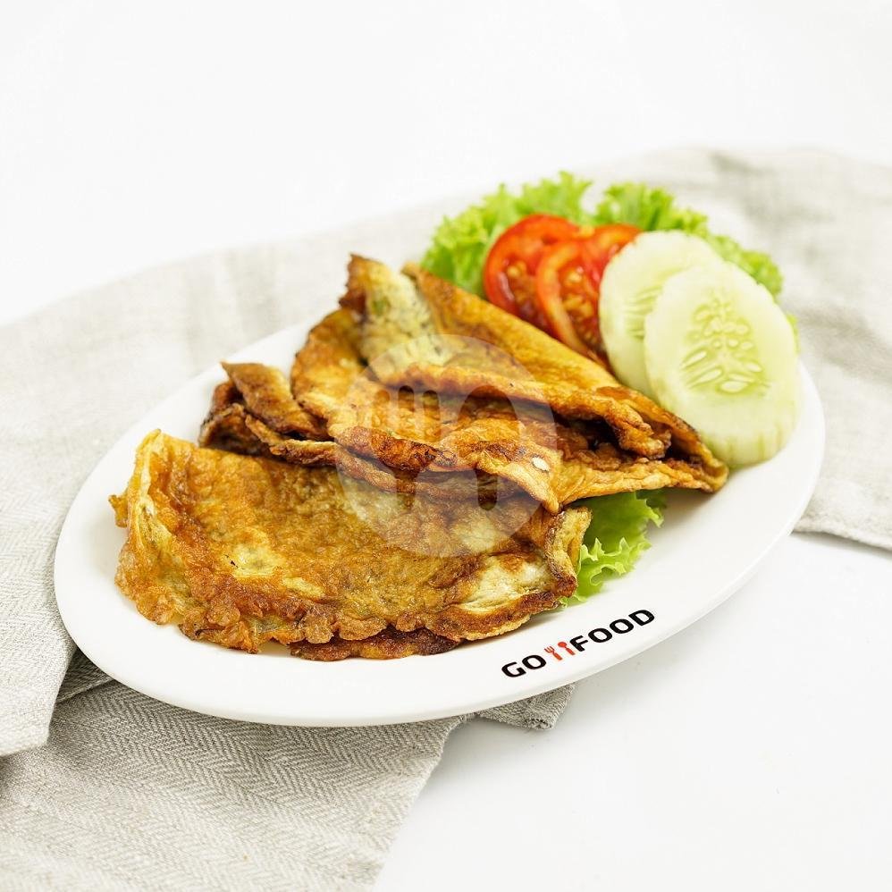 Telur Dadar menu Pecel Menangan Surakarta, Pasar Kliwon