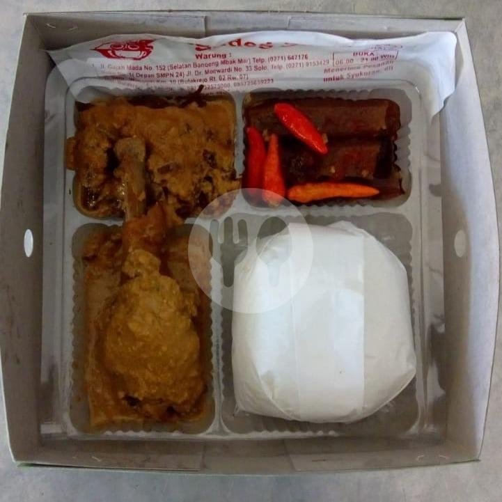 Nasi Gudeg Sambel Goreng Ayam (Dos Kecil) menu Gudeg Ayu, Sukoharjo