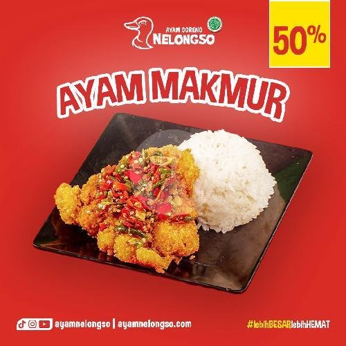 Ayam Makmur + Nasi menu Ayam Goreng Nelongso, Sulfat
