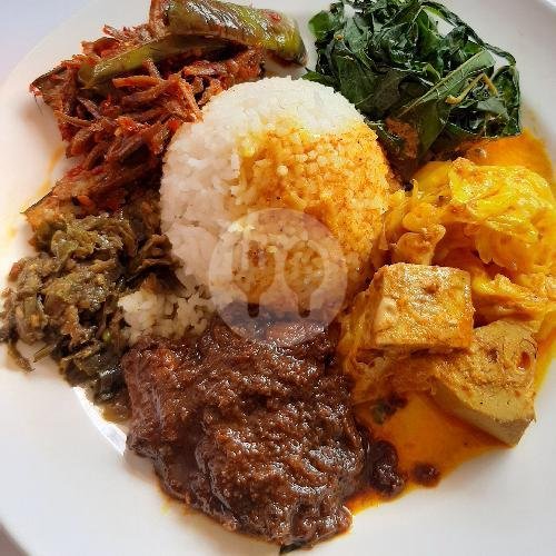 Nasi Rendang Terong tri menu RM Pojok Raso, Paledang