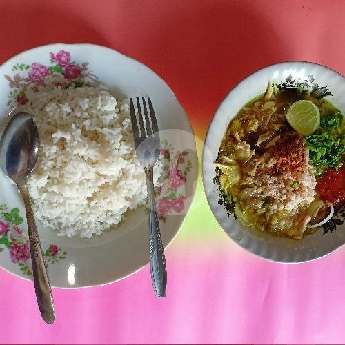 Soto Plus Nasi menu Soto Ayam Lamongan Pak Habib, Ruko Stadion Brawijaya