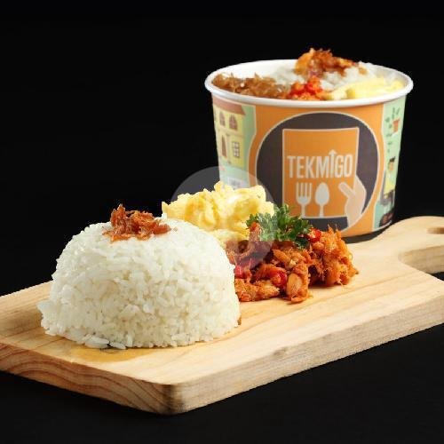 Rice Bowl Uduk Ayam Geprek menu Tekmigo Rice Bowl (Nasi Kuning & Nasi Uduk), Bintaro