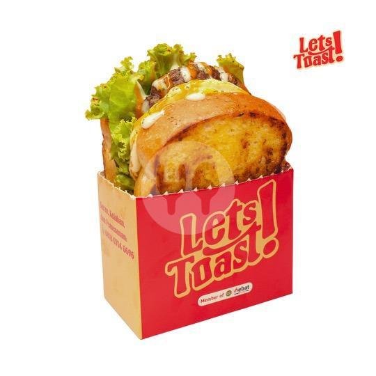 Cheesy Beef Burger Toast menu LETS TOAST, Setiabudi