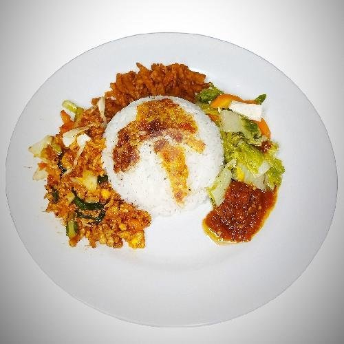 Nasi Ayam Geprek menu Burjo Putra Sunda, Kledokan