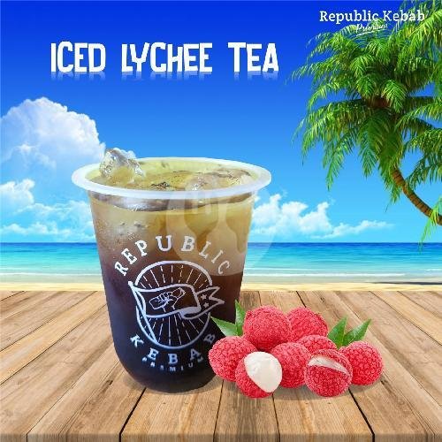 Iced Peach Tea menu Republic Kebab Premium, Gunung Batu