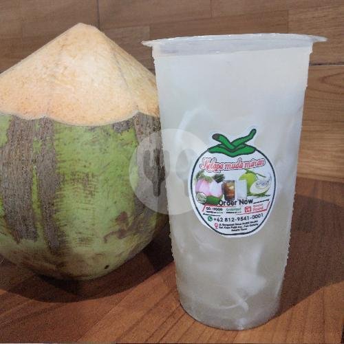 Es Kelapa Gula Putih (Kemasan Cup 22ozz) menu Kelapa Muda Minan, Bangunan Barat