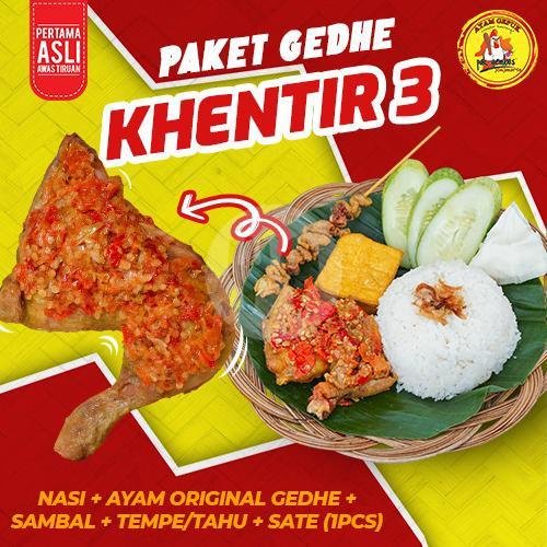 Paket Gedhe Khentir 4 menu Ayam Gepuk Pak Gembus, Sumur Batu Raya