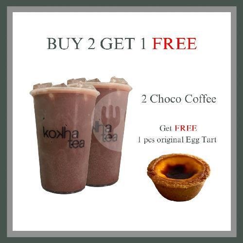 2 milk tea + 2 aren coffee GET FREE 1 Original menu King Egg Tart Roti Bakery, Kartini 2