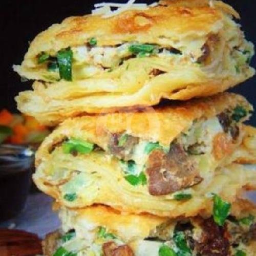 Telor Ayam Istimewa Daging Sapi menu Martabak Black Ajipp, Pasar Sore