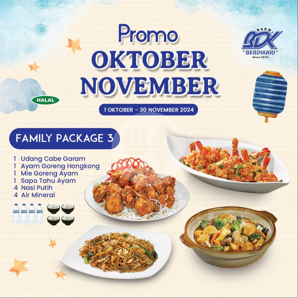 Family Package 4 menu Bakmi Berdikari 1, Tebet Timur Dalam Raya