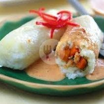 Lontong Isi Oncom 5 Pcs menu Rujak Pos Bang Edi, Ekor Kuning 1