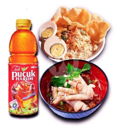 Paket 4(Kuah + Bakso 5, Kuah + Ceker 5,Teh Pucuk) menu Nasi Tim & Bubur Ayam Mandalafood GBA 2, Bojongsoang