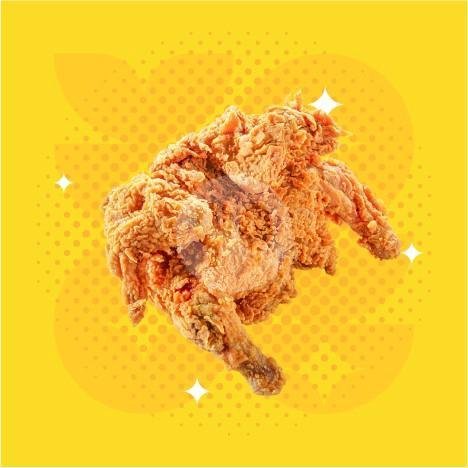 Ayam Utuh Krisbar menu Ayam Geprek Hara Chicken, Monjali