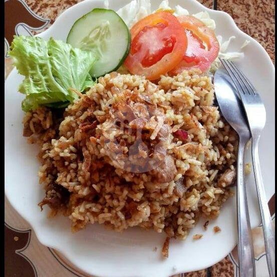 Nasi putih menu Sate Kambing Boyolali Pak Man, Srondol