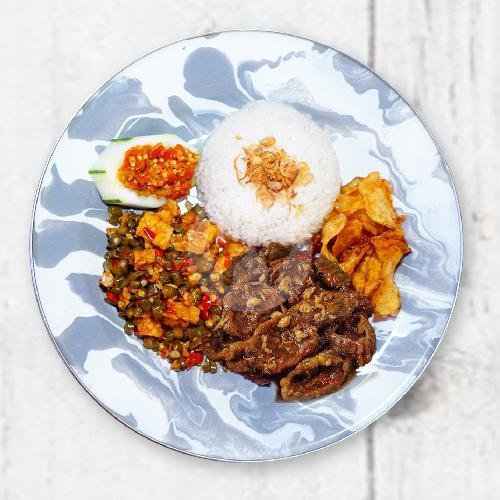 Sego Bar-Bar Daging Krengsengan menu GAG Gerobak Ayam Geprek, PTC
