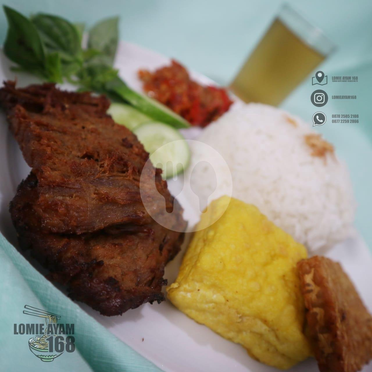 Nasi Gepuk menu Lomie Ayam 168, Taman Kopo Indah