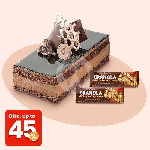 Cake + 2 Granola Nuts & Chocolate Bar menu Dapur Cokelat, Mojokerto
