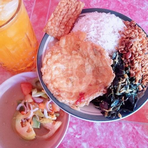 Nasi Sayur Ayam Besar Paha Atas Crispy Pilih Sambal Colo-Colo/Bawang menu Ikan Goreng Kudapan Kasuari Bu YANI, Masakan Nusantara Lembah UGM