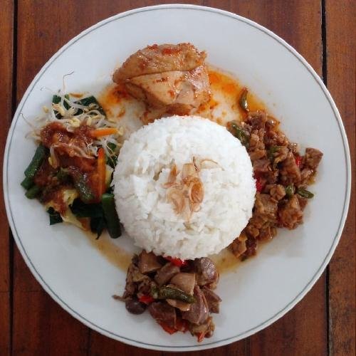 Nasi Rames Kesukaan 2 menu Mie Ayam Om Jhon, Mertoyudan