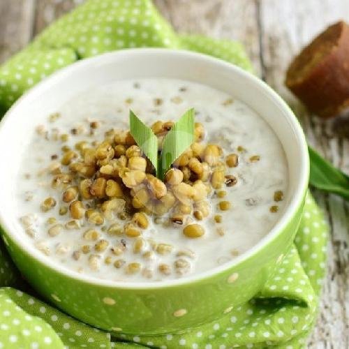 Bubur Kacang Ijo Campur Ketan + Keju + Susu menu Warkop Fauzi II, Jatisampurna