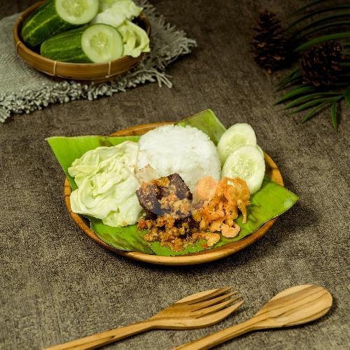 Nasi Empal Iga Sapi Udang Kriuk menu V & V Iga Bakar, Rungkut Mutiara