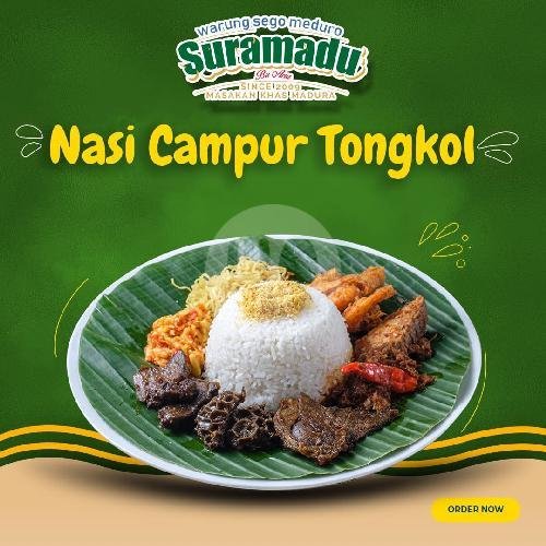 Nasi Empal Udang menu Warung Sego Meduro Suramadu Bu Anna, Klampis Jaya