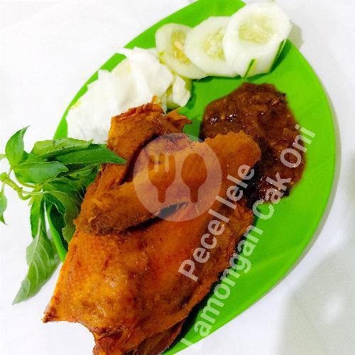 Bebek Goreng + Nasi Putih menu Pecel Lele Lamongan Cak Oni, Megu Cilik