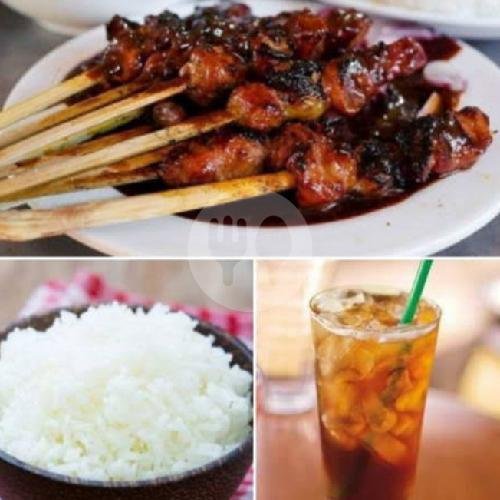 Paket Sate + nasi + Es Teh/hangat menu Sate & Bakso Abah Acil Suko, Mertojoyo