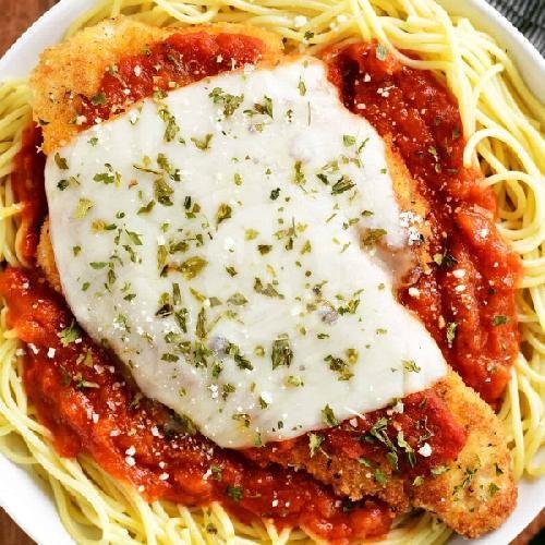 Spaghetti Katsu Mozza menu Mie Setan Pak Atus, Campaka Mekar