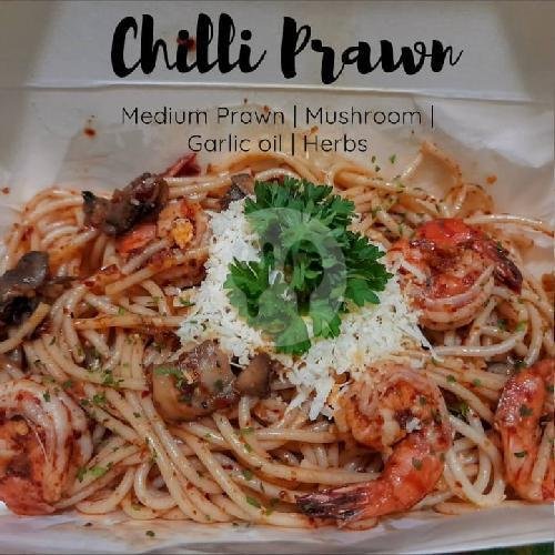 Aglio Olio Mushroom menu Luwe Pasta & Coffee, Tangerang Selatan
