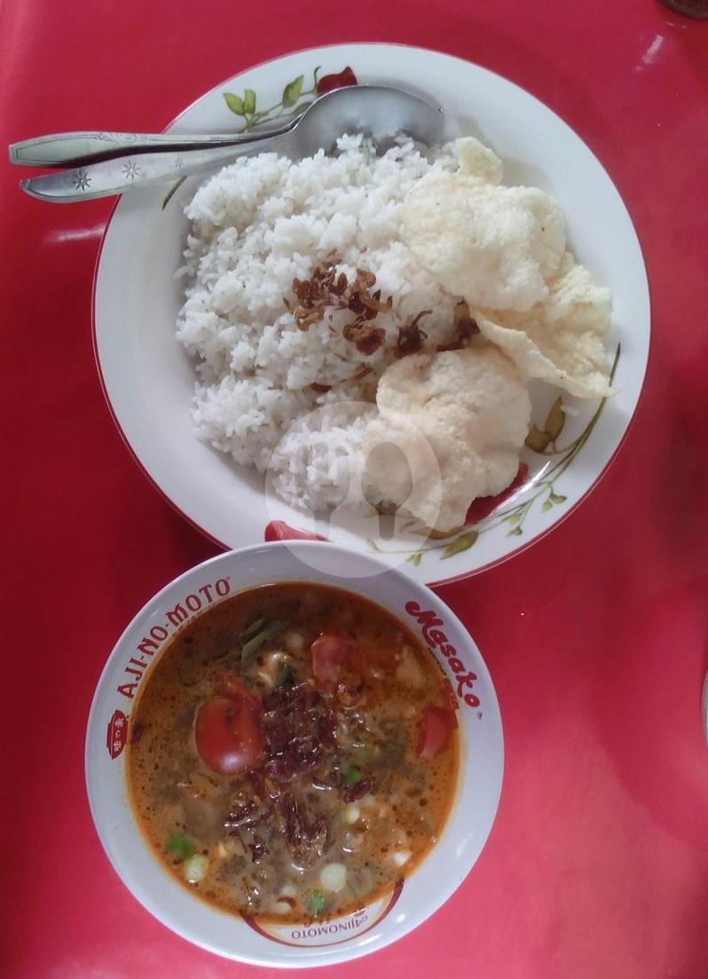 Otak Sapi menu Soto Tangkar Mang Nean, Karawang