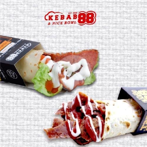 Paket Kebab Big + Burger menu Kebab 88 & Susu Murni, Antapani