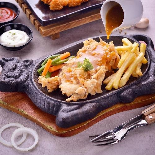 Chicken Steak Original menu Ayam Geprek Warunk Nuri, Melong Raya