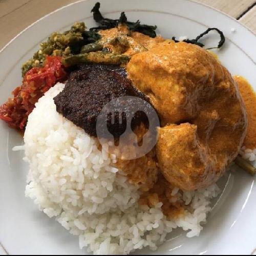 Nasi Rames Dendeng LAMBOK + Es Kopi Susu Aren menu RM. SABANA KAPAU, Baranangsiang