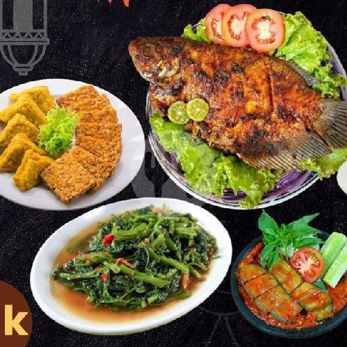 Nila Go+lalap+sambel menu Seafood Restu Ibu 99 Jaya, Ciperna