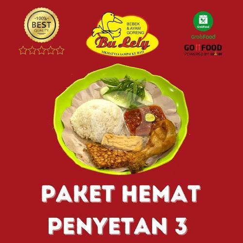 Paket Penyetan 4 menu Warung Bebek Bu Lely, Mayangan
