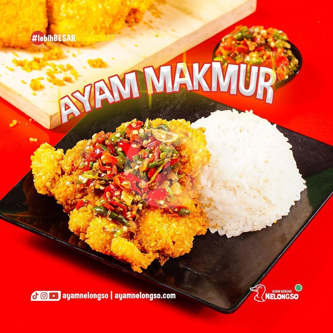 Ayam Makmur + Nasi menu Ayam Goreng Nelongso, Bangil