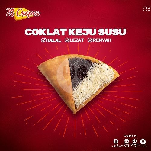 Crepes Pisang Coklat Keju Susu menu M Crepes, Sawahan