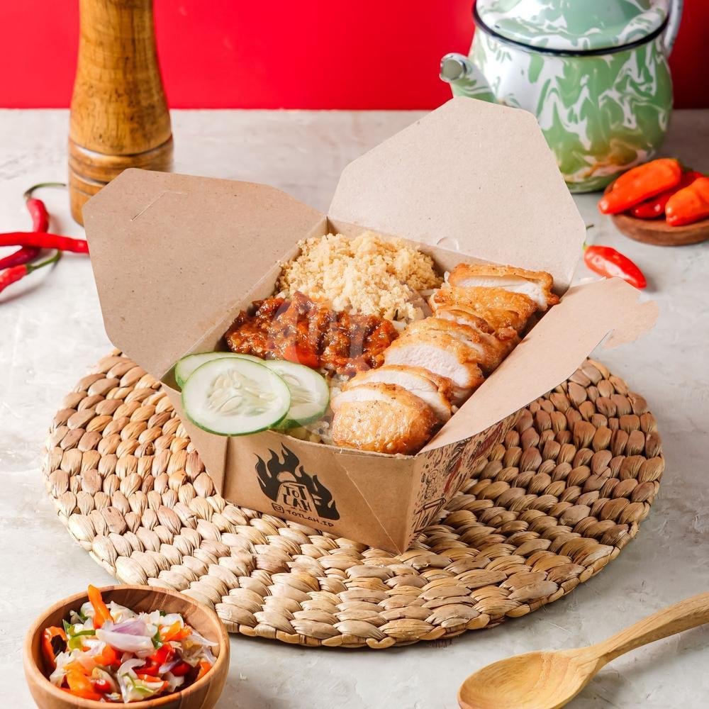 Nasi Ayam Panggang JUMBO + Lemon Tea menu Totlah, Kelapa Gading
