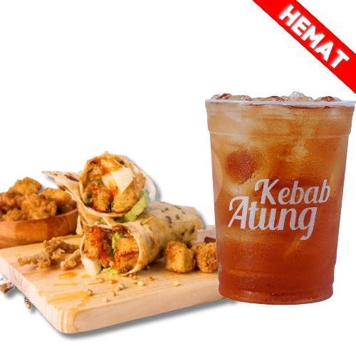 Big Beef Kebab + Iced Tea menu Kebab Atung, Pancoran Barat