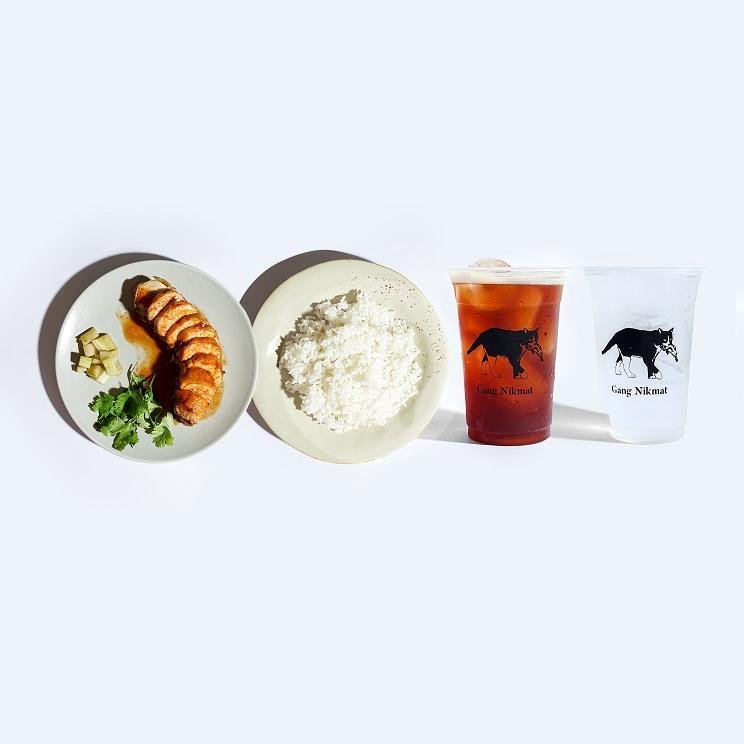 Sidat Asap Gulai (Unagi) + Nasi + Air Kelapa / Special Tea menu Gang Nikmat, Cihapit