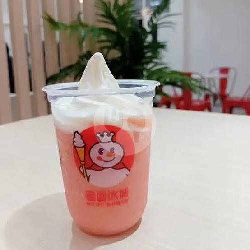 Mango Smoothies With Ice Cream menu Mixue Cisaat