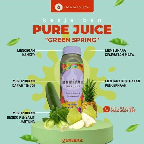 Green Garden menu MOMINUM Cold Pressed Juice & Coffee, mominum