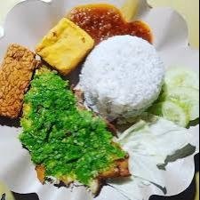 Hemat 5X Nasi Ayam Penyet Sambal Ijo Extra Tempe menu Ayam Penyet Sambal Ijo 89 Pak Anwari, Setiabudi