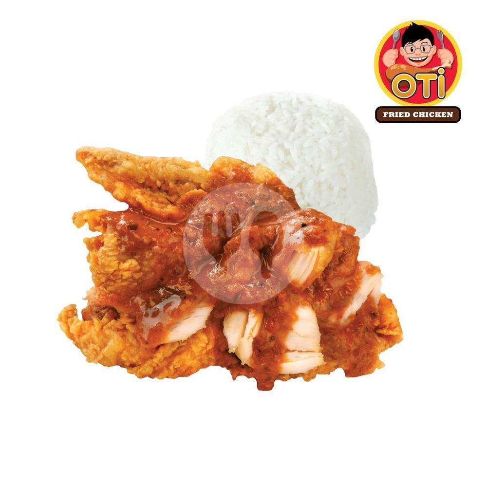 Panas Geprek 1 Sambal Kacang menu Oti Fried Chicken, Mijen