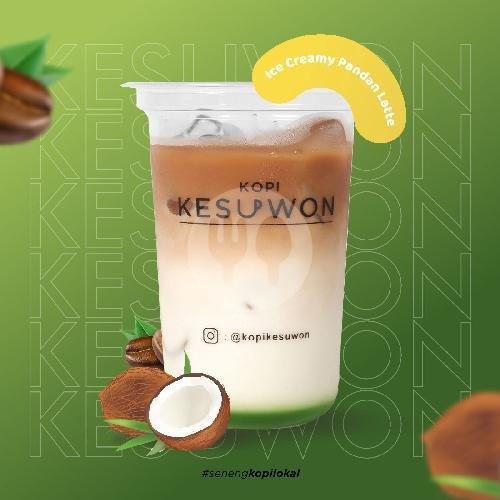 Es Karamel Latte menu Kopi Kesuwon, Jember