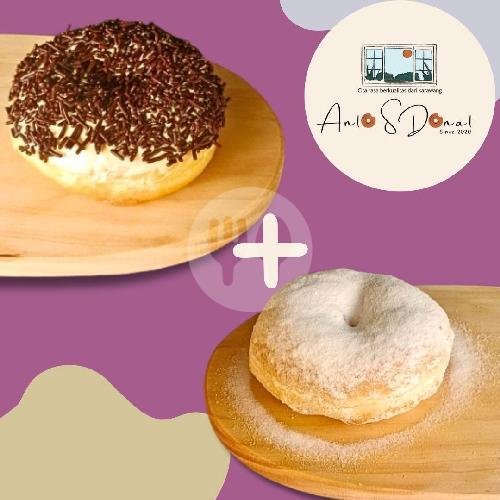 Donat Kentang 2 Pcs Toping Buttercream coklat meses dan Coklat Glaze menu Anto S Donat, Telukjambe Timur