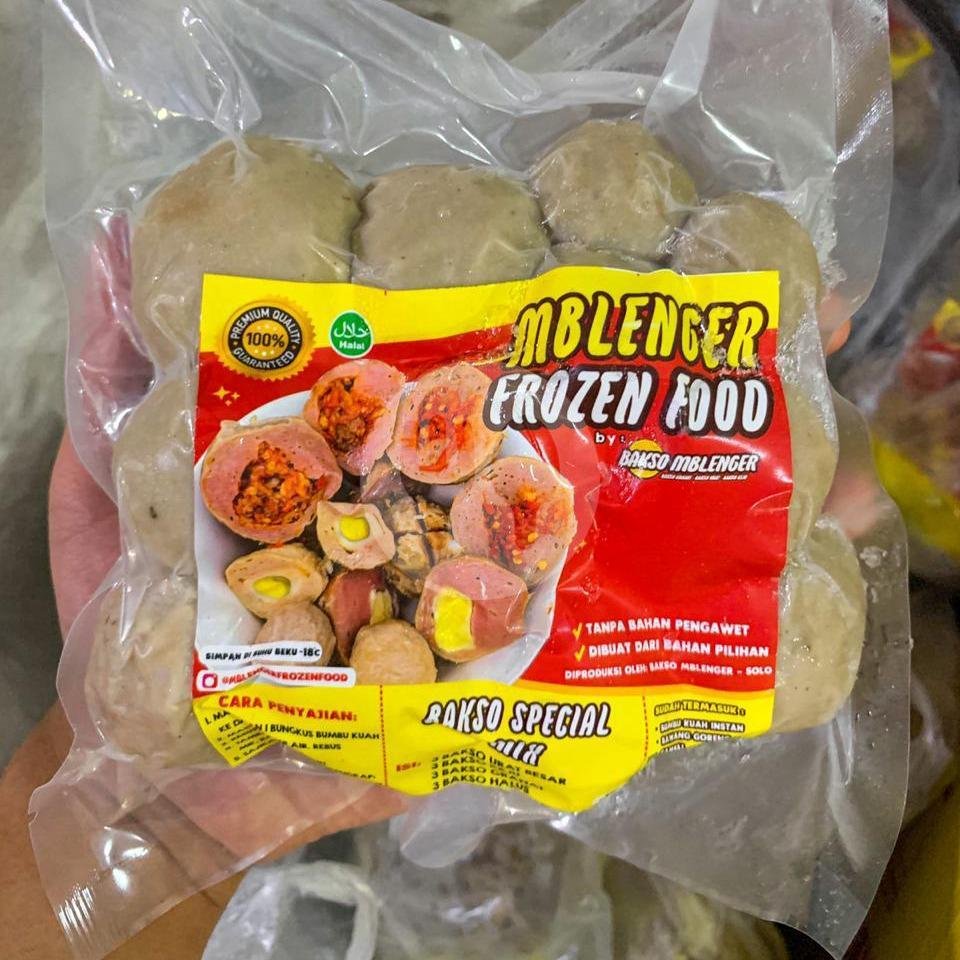 Bakso Frozen Cincang Blackpper Isi 10 menu Bakso Mblenger, Banyuagung