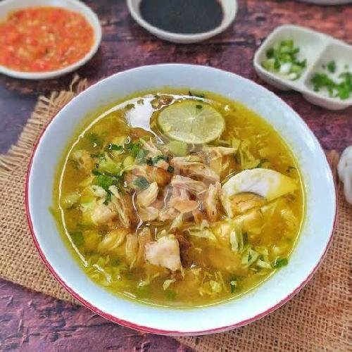 Kuah Soto Ayam Lamongan menu Warung Karyo, Kedung Baruk